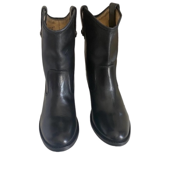 FRYE Jackie Button Short Leather Boots in Classic Black Size 6 - Picture 3 of 9